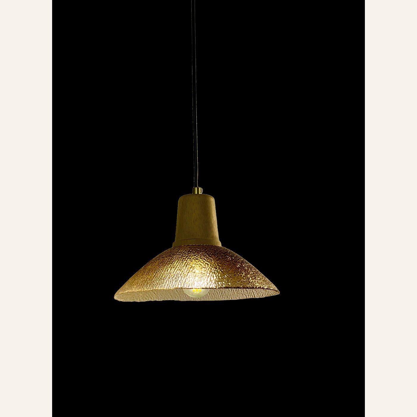 Gold Texture Terrazzo Cone Pendant Light